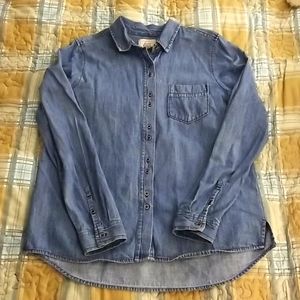 Bass denim button down shirt